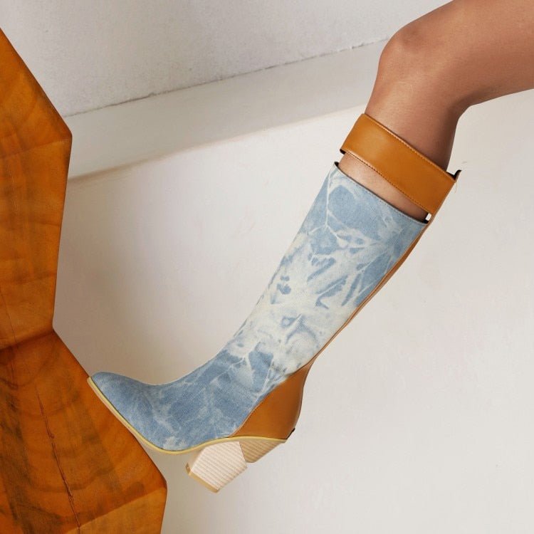 Mid - calf Boots Women Plus Size Elegant Shoes - LiveTrendsX