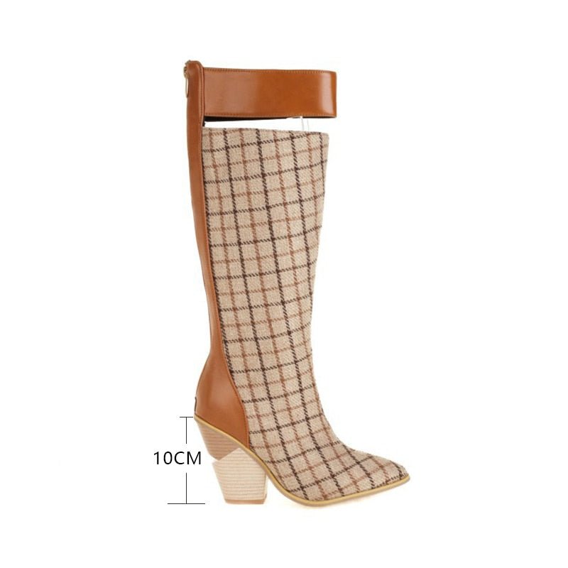 Mid - calf Boots Women Plus Size Elegant Shoes - LiveTrendsX