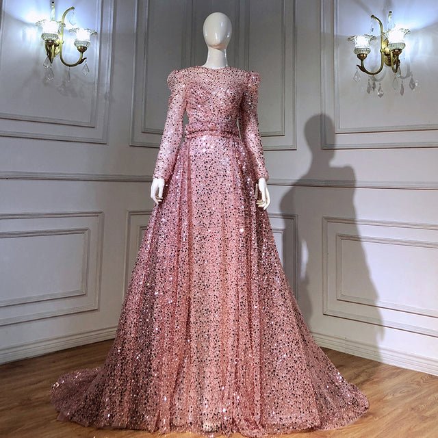 Muslim Ivory With Train Wedding Dresses Beading - LiveTrendsX