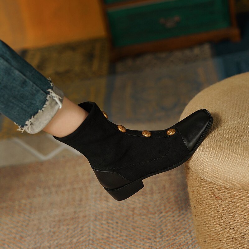 new autumn and winter Women ankle boots metal skinny boots - LiveTrendsX