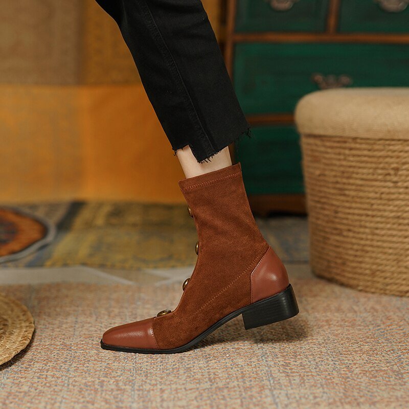 new autumn and winter Women ankle boots metal skinny boots - LiveTrendsX