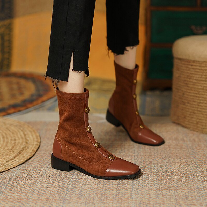 new autumn and winter Women ankle boots metal skinny boots - LiveTrendsX