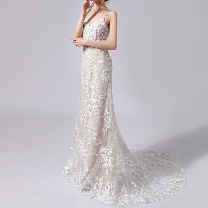 New Sling Lace Trailing Wedding Dress - LiveTrendsX
