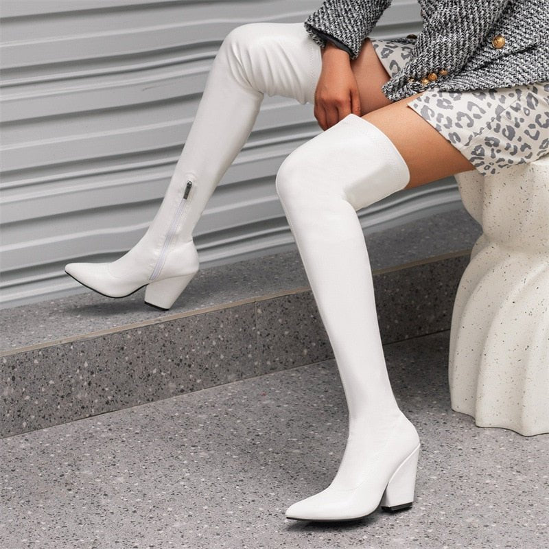 Over The Knee Boots Winter Boots for Women Plus Size - LiveTrendsX