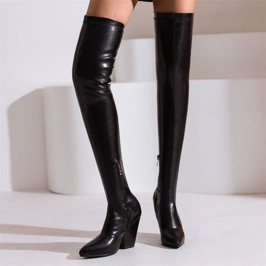 Over The Knee Boots Winter Boots for Women Plus Size - LiveTrendsX