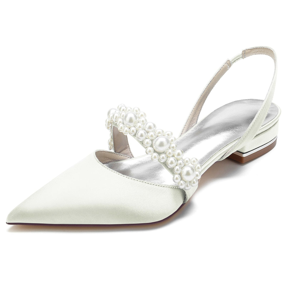 Pearls Strap Elegant Bridal Wedding Party Cocktail Shoes - LiveTrendsX