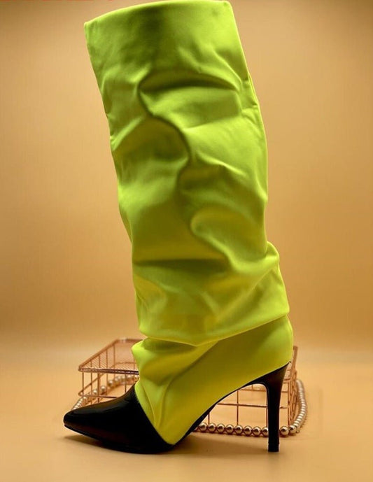 Pointed Toe High Heel Long Boots Party Ladies Shoes - LiveTrendsX