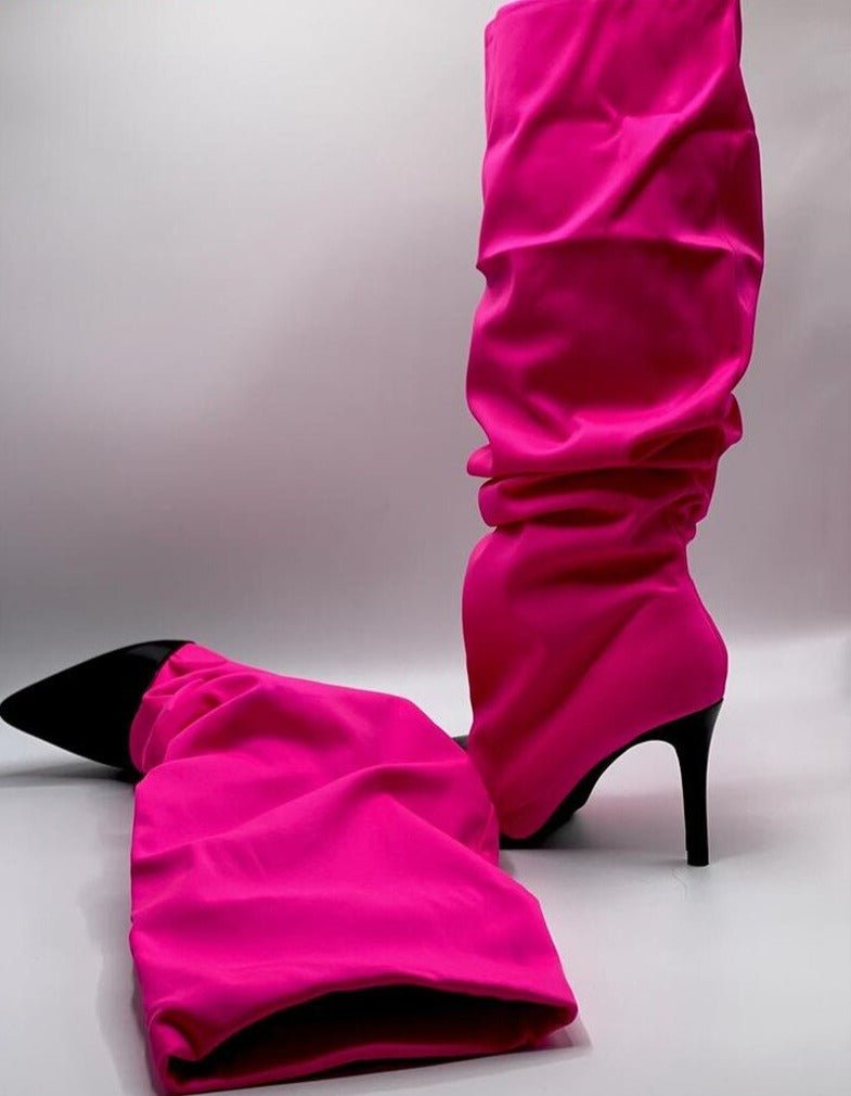 Pointed Toe High Heel Long Boots Party Ladies Shoes - LiveTrendsX