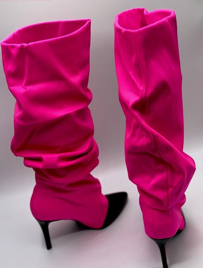 Pointed Toe High Heel Long Boots Party Ladies Shoes - LiveTrendsX