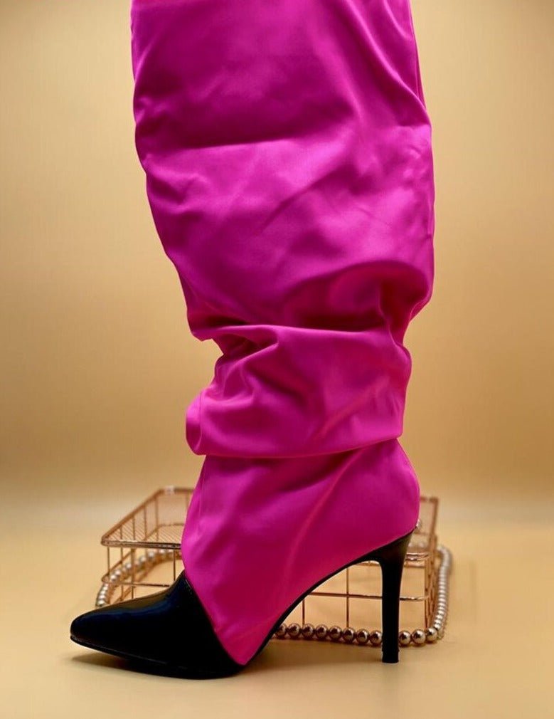 Pointed Toe High Heel Long Boots Party Ladies Shoes - LiveTrendsX