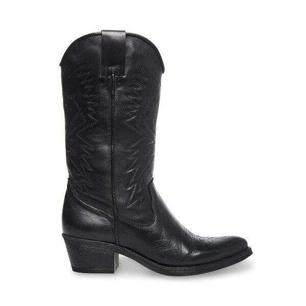 Pointed Toe Knee High Ladies Leather Motorcycle Boots - LiveTrendsX