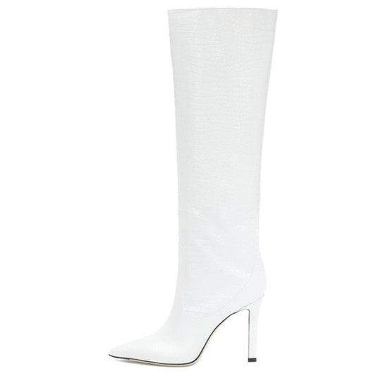 Pointed Toe Thin Heeled Ladies Sexy Long Fashion Catwalk Slip On Boots - LiveTrendsX