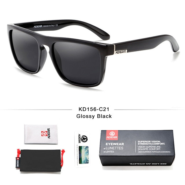 Fashion Guy's Sun Glasses From KDEAM Polarized Sunglasses Men Classic Design All-Fit Mirror Sunglass With Brand Box CE - LiveTrendsX