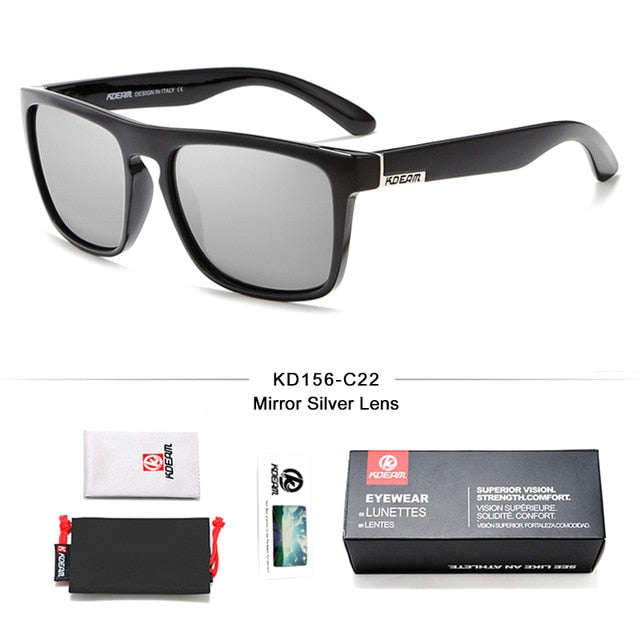 Fashion Guy's Sun Glasses From KDEAM Polarized Sunglasses Men Classic Design All-Fit Mirror Sunglass With Brand Box CE - LiveTrendsX