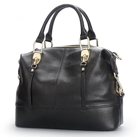 Women's Bags Genuine Leather Roomy Bowling Hand bag Full Grain Cowhide Handbags Ladies Fashion Purses for Commuting&Party - LiveTrendsX