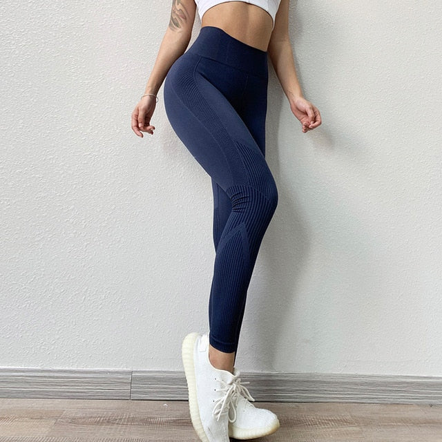 Fitness High Waist Legging Tummy Control Seamless Energy Gymwear Workout Running Activewear Yoga Pant Hip Lifting Trainning Wear - LiveTrendsX