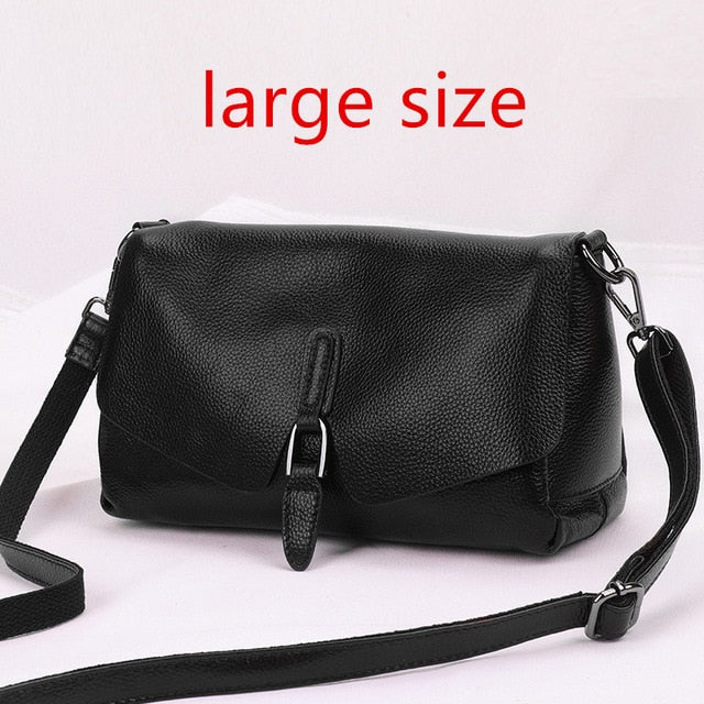 Pure leather handbag 2019 new leather shoulder Messenger bag female fashion wild texture first layer leather portable bag - LiveTrendsX
