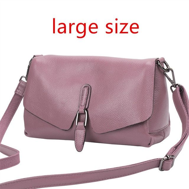 Pure leather handbag 2019 new leather shoulder Messenger bag female fashion wild texture first layer leather portable bag - LiveTrendsX