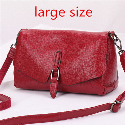 Pure leather handbag 2019 new leather shoulder Messenger bag female fashion wild texture first layer leather portable bag - LiveTrendsX