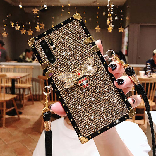 Glitter Crossbody lanyard Case for Huawei P30 P20 Pro Luxury Bling Sequins Diamond Phone Case for Huawei P30 Girl Cover Fundas - LiveTrendsX
