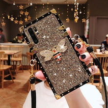 Load image into Gallery viewer, Glitter Crossbody lanyard Case for Huawei P30 P20 Pro Luxury Bling Sequins Diamond Phone Case for Huawei P30 Girl Cover Fundas - LiveTrendsX
