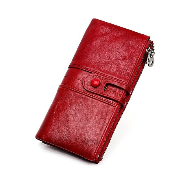 Women Purses Long Zipper Genuine Leather Ladies Clutch Bags With Cellphone Holder High Quality Card Holder Wallet New - LiveTrendsX
