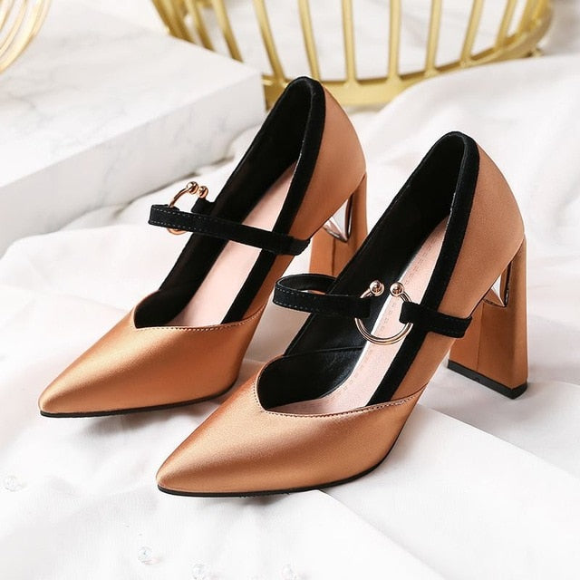 size:33-43 pu leather high heels party women shoes sexy women high heel shoes spring office ladies shoes women heels - LiveTrendsX
