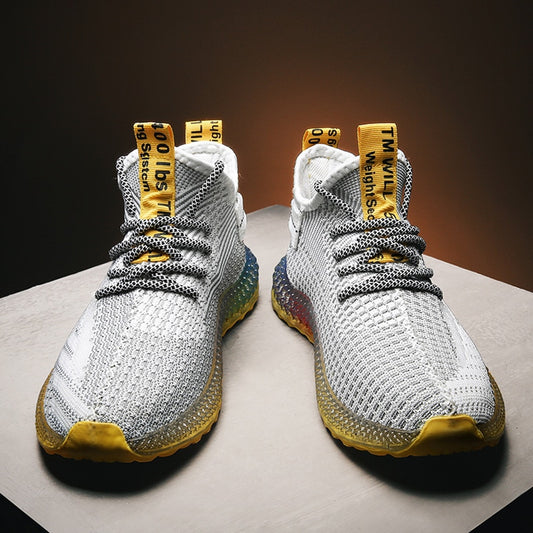 Summer 4D Print Flying Weave Men's Shoes lightweight walking sneakers Color Fruit Frozen Bottom Shoes Breathable zapatillas - LiveTrendsX