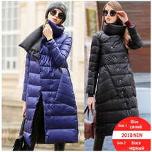 Load image into Gallery viewer, Duck Down Jacket Women Winter 2019 Outerwear Coats Female Long Casual Light ultra thin Warm Down puffer jacket Parka branded - LiveTrendsX
