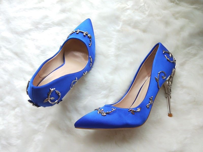 Women Flower Heel Wedding Shoes Elegant - LiveTrendsX