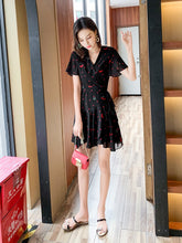 Load image into Gallery viewer, Women Summer V Neck Vintage Boho Long Maxi Chiffon Dress Beach Dress best quality - LiveTrendsX
