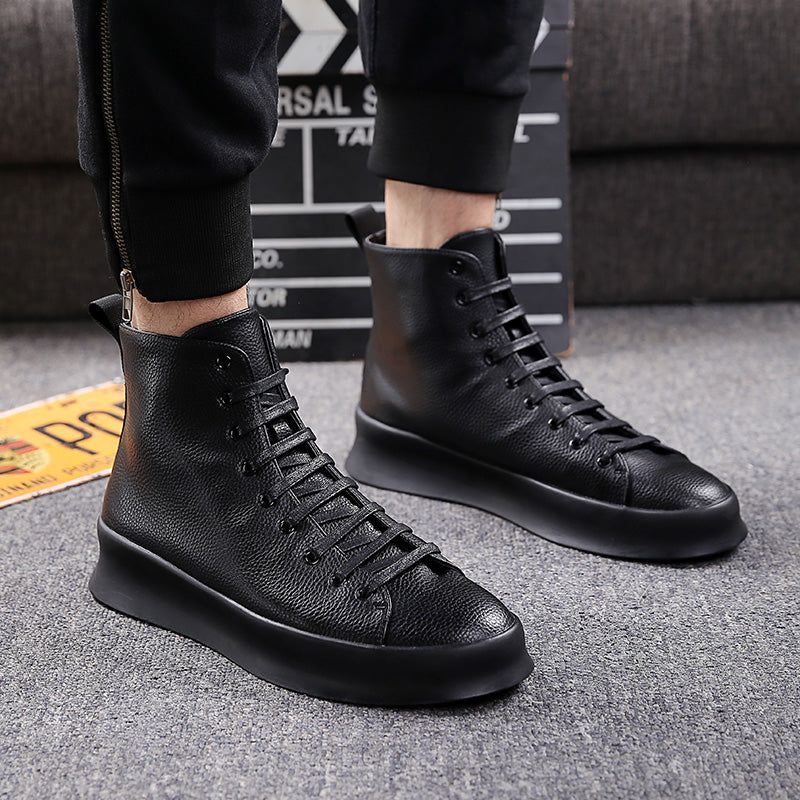 Spring New Style Fashion Ankle Boots Men Red White Shoes Handmade Genuine Leather Luxury Personalized Original Design Boots - LiveTrendsX