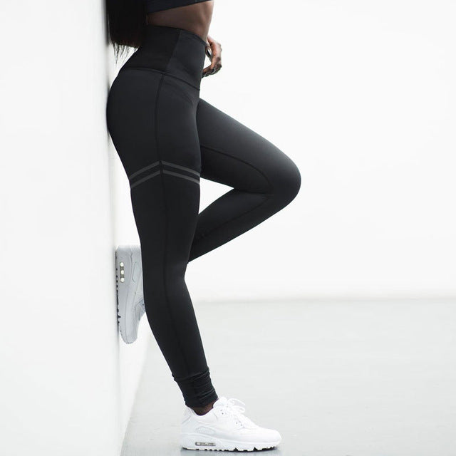 New Hotsale Women Gold Print Leggings No Transparent Exercise Fitness Leggings Push Up Workout Female Pants - LiveTrendsX