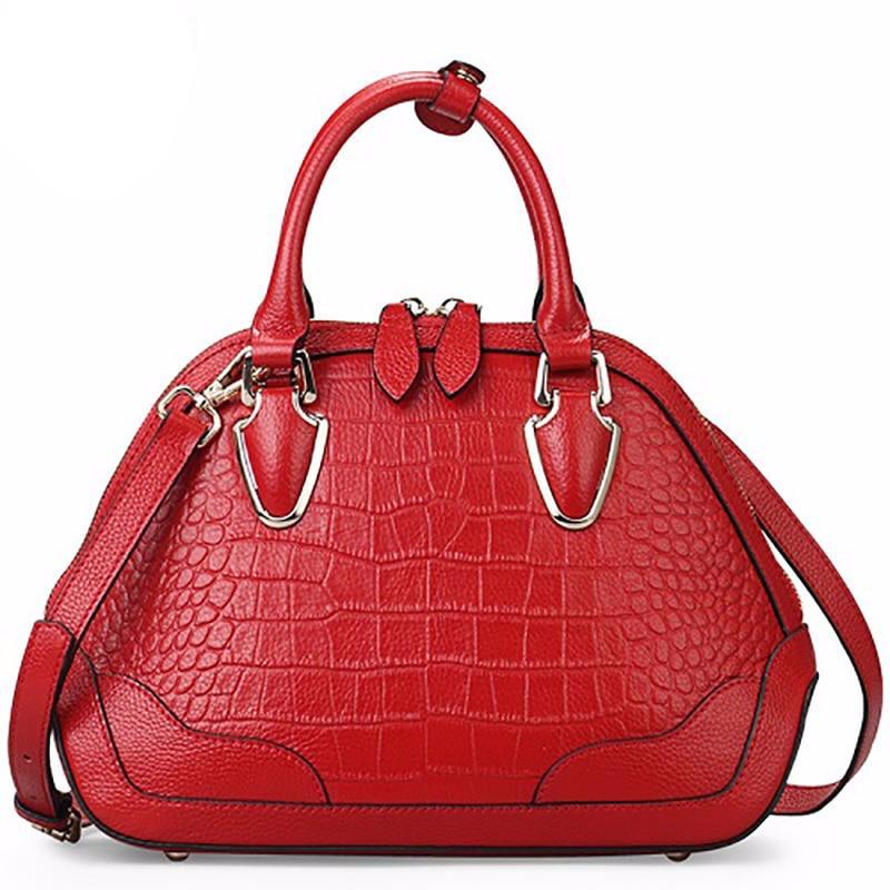Red Luxury Women Handbags Crocodile Pattern Leather Crossbody Bags for Women Top Brand Designer Lady Shoulder Hnad Bag - LiveTrendsX