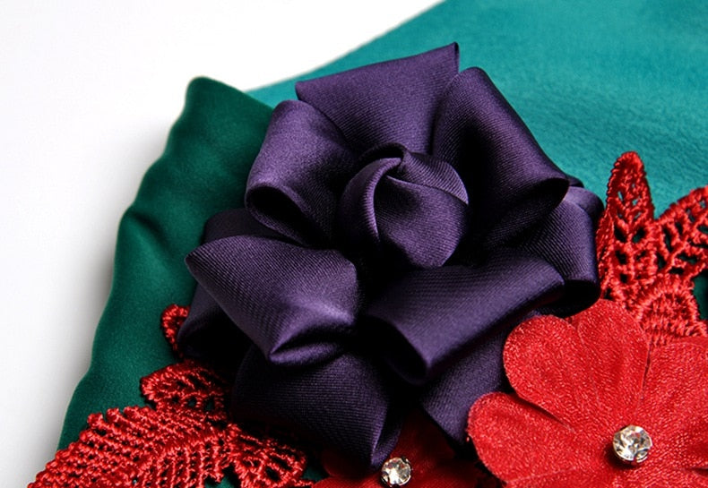 Women's Lantern Sleeve Vintage Flower  Dress