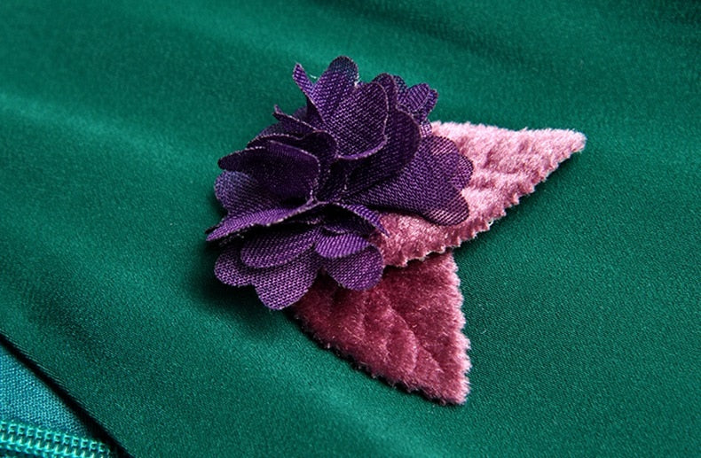 Women's Lantern Sleeve Vintage Flower  Dress