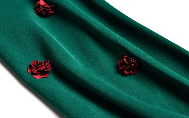 Women's Lantern Sleeve Vintage Flower  Dress