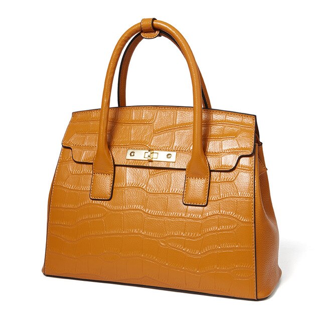 Handbags for Women 2019 Crocodile Pattern Ladies Hand Bags Genuine Leather Shoulder Bags Fashion Luxury Tote Bag - LiveTrendsX
