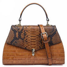 Load image into Gallery viewer, Elegant Handbags for Women Top-handle Bags Embossed Genuine Leather Desinger Lady Handbag 2019 Brown Tote Shoulder Bags - LiveTrendsX
