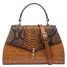 Load image into Gallery viewer, Elegant Handbags for Women Top-handle Bags Embossed Genuine Leather Desinger Lady Handbag 2019 Brown Tote Shoulder Bags - LiveTrendsX
