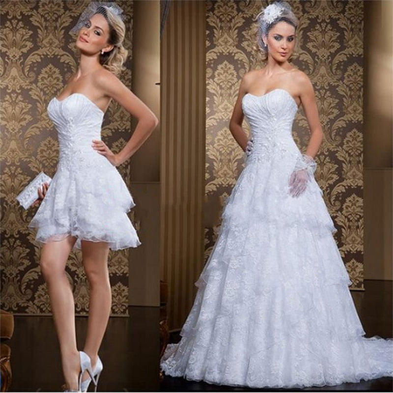 Vestido De Novia Lace Wedding Dresses White Bridal Gown In Stock Fast Shipping - LiveTrendsX