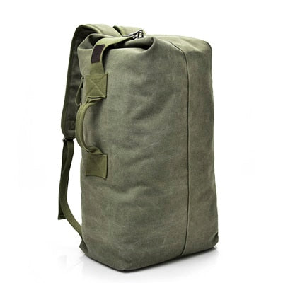 Man Travel Backpack Large Capacity Mountaineering Hand Bag High Quality Canvas Bucket Shoulder Bags Men Backpacks - LiveTrendsX