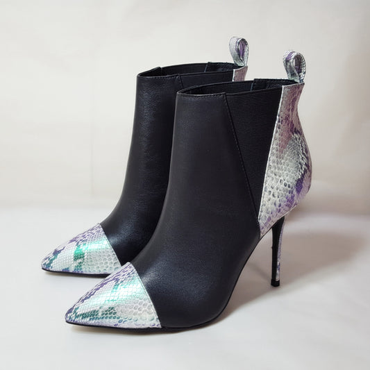 Women Sexy 100% reakl Genuine leather Ankle Boots thin heels high heels Boots pointed Party club boots Leather - LiveTrendsX