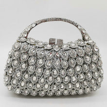 Load image into Gallery viewer, Gold Crystal AB Women Evening Clutch Bags Top-Handle Minaudiere Wedding Diamond Handbag Rhinestones Party Bag - LiveTrendsX
