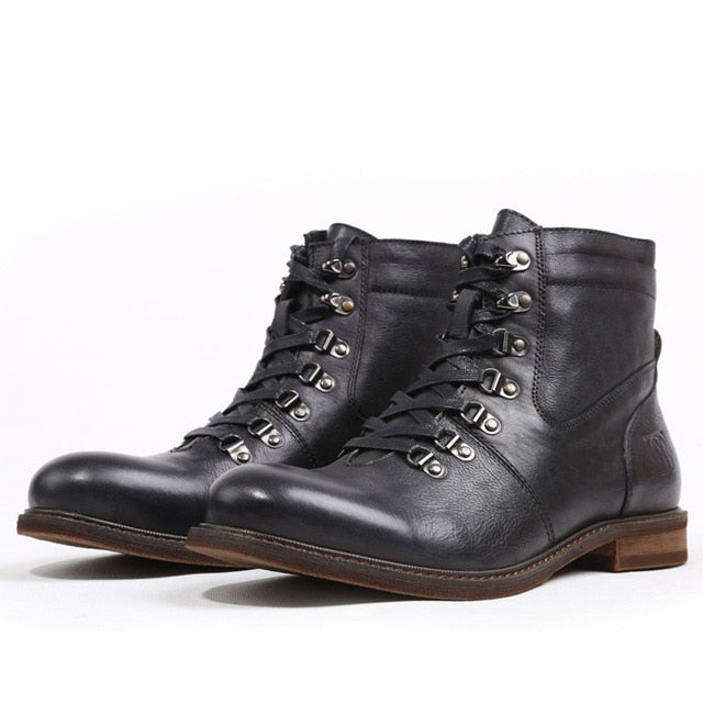 Fashion New Vintage Charm Mens Boots Genuine Leather Handmade  Boot - LiveTrendsX