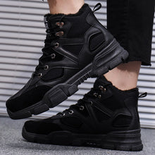 Load image into Gallery viewer, Plus Size Men&#39;s Winter Ankle Boots Sneakers Warm Keep Lace Up Snow Boots For Male Adult Warm Short Plush Short Shoes - LiveTrendsX
