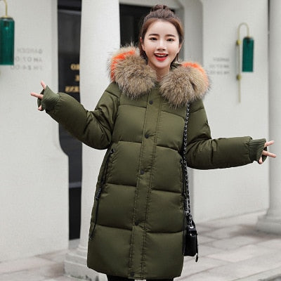 Winter Hooded Warm Down Coat Women Casual Long Down Jackets Ladies Thicken Cotton Parka Plus Size Outerwear Korean Harajuku Coat - LiveTrendsX