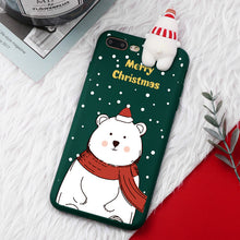 Load image into Gallery viewer, Christmas Cartoon Deer Case For iPhone XR 11 Pro XS Max X 5 5S Silicone Matte Cover For iphone 7 8 6 S 6S Plus 7Plus Case Bear - LiveTrendsX
