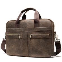 Load image into Gallery viewer, men&#39;s briefcase bag men&#39;s genuine leather laptop bag business tote for document office portable laptop shoulder bag  8523 - LiveTrendsX
