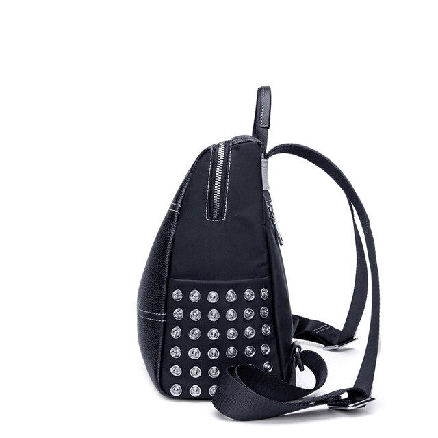 Real Cow Leather backpack Girls Backpacks Fashion Tote High Quality Luxury Black Bag Women Brand Bolsas#LT210 - LiveTrendsX